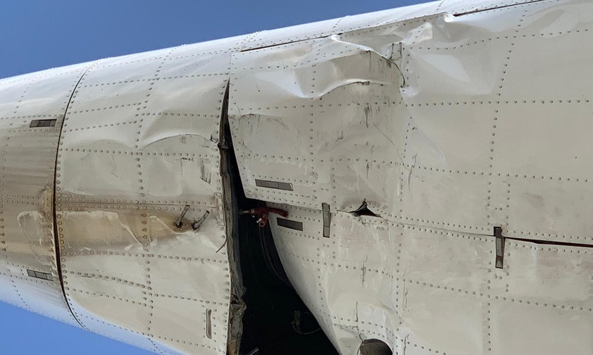 Airbus A340 of Edelweiss needs a new tail