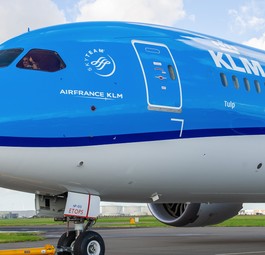 Boeing 787 von KLM: Ein solches Flugzeug transportierte die Sportlerinnen und Sportler.