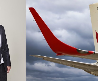 Zeitfracht-Chef Simon-Schröter und German-Airways-Jet: Mann mit neuem Nebenjob.