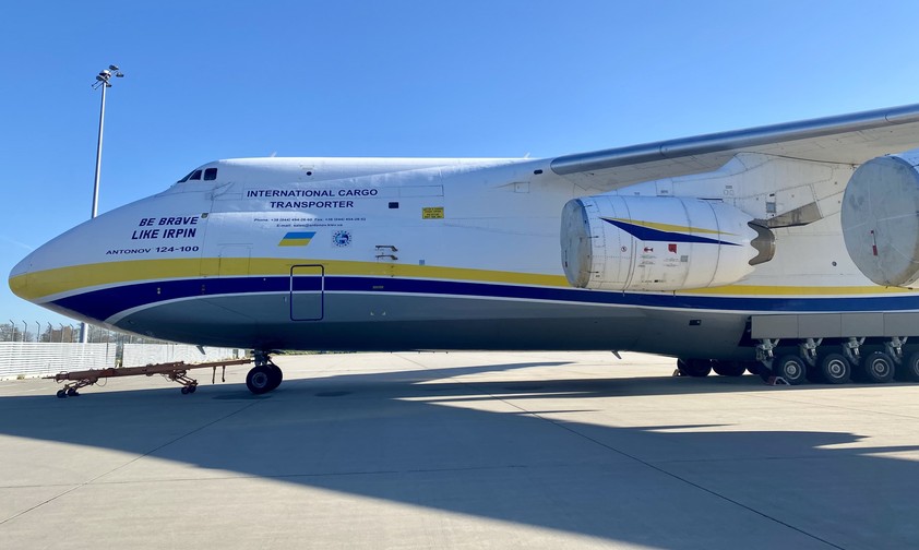 Die Antonov An-124 namens «Be brave like Irpin»: Viel ist über ihre Modernisierung noch nicht bekannt.