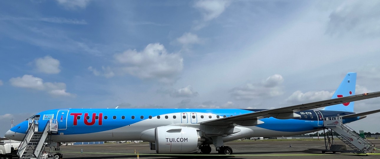 Embraer E195-E2 von Tuifly: Bald nach Tel Aviv unterwegs.