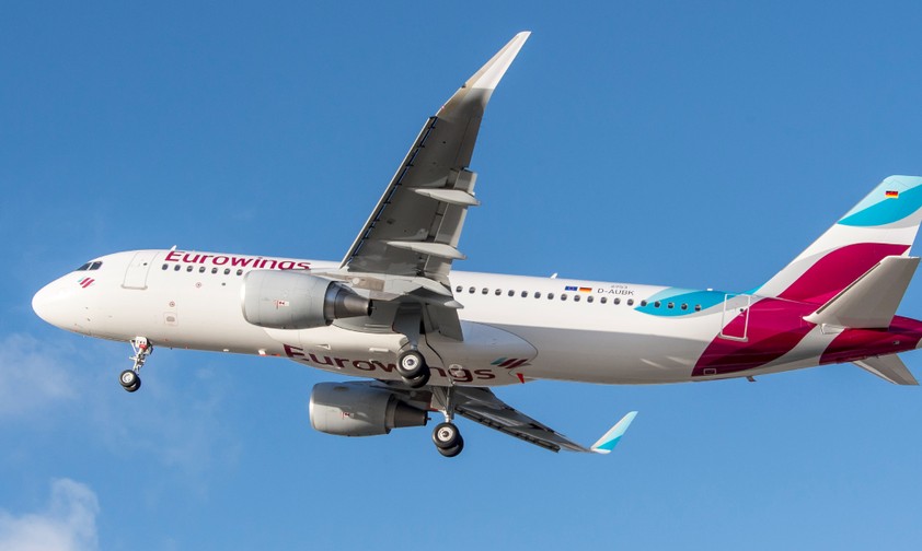 Airbus A320 von Eurowings: Auch zunehmend im Ausland stationiert.