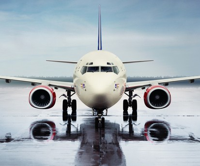 Flugzeug von SAS: Die Airline will dem Klima weniger schaden.