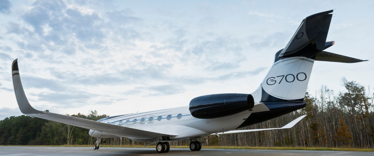 Die Gulfstream G700 am Boden: Sie kann schon alleine rollen.