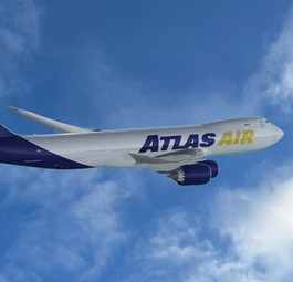Boeing 747-8 in den Farben von Atlas Air: Das letzte Exemplar fliegt erst später.