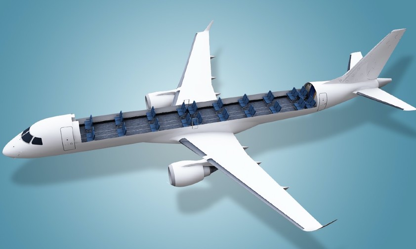 Fast keine Sitze: Lösung für mehr Frachtkapazität von Embraer.