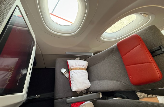Der Economy-Sitz im Airbus A321 XLR von Iberia.