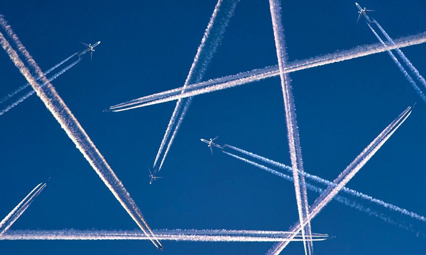 Flugzeuge am Himmel: Die Spitzenviertelstunde war 2024 am 6. September.