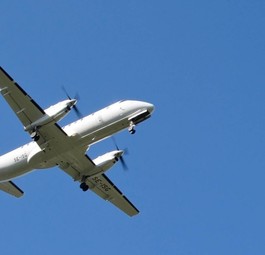 Saab 340 in der Luft: In Schweden setzt die neue Fluglinie Sola Air auf das Turbopropmodell.