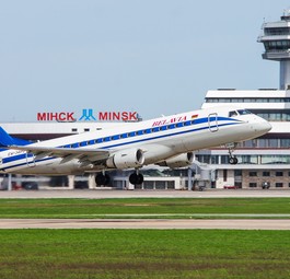 Flughafen von Minsk: Die Heimatbasis der Staatsfluggesllschaft Belavia.