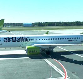 Airbus A220 von Air Baltic: Der Staat hilft der angeschlagenen Nationalairline.