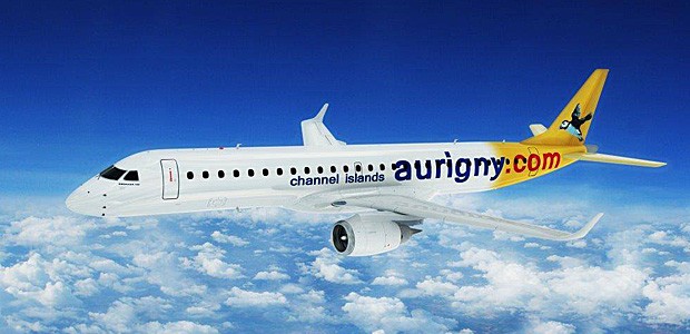 Die Embraer E195 von Aurigny: Mehr Platz tut Not.