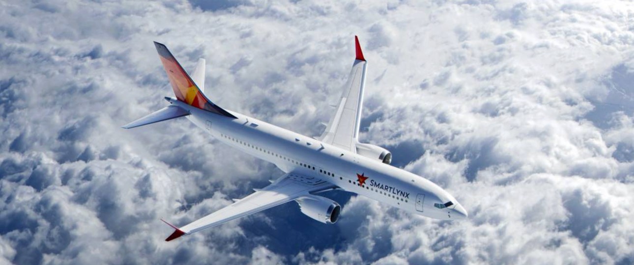 Flugzeug von Smart Lynx: In der Luft ist derzeit fast keines mehr.