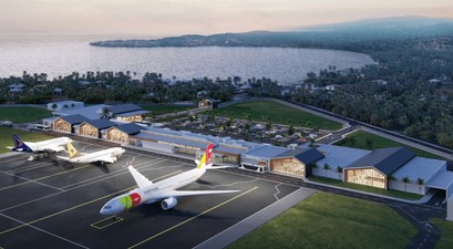 Animation des neuen Flughafens von São Tomé e Príncipe: Der Vertrag mit dem türkischen Investor wackelt.