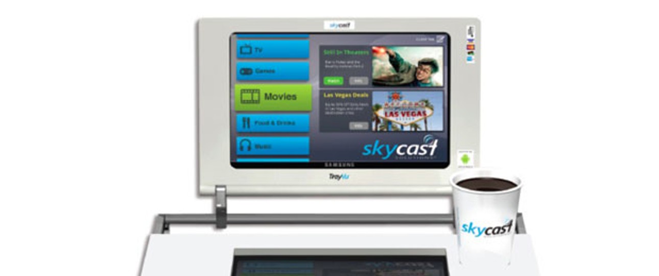 Trayvu von Skycast Solutions. Tisch und Entertainment in einem.