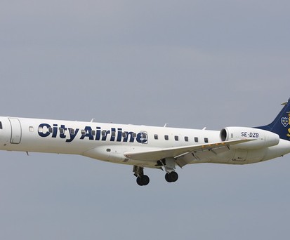 Embraer 145 von City Airline: Zehn Jahre hat die Fluglinie Göteborg mit Europa verbunden.