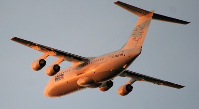 Eine BAE 146 von WDL: Lange Zeit das Rückgrat der Flotte.