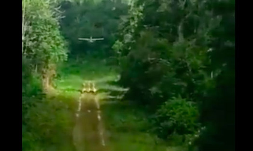 Landen mitten im Dschungel