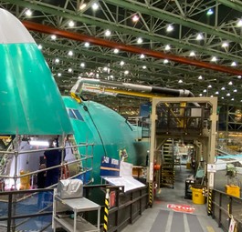 Produktion der drittletzten Boeing 747 im Werk in Everett: Wenn man ...