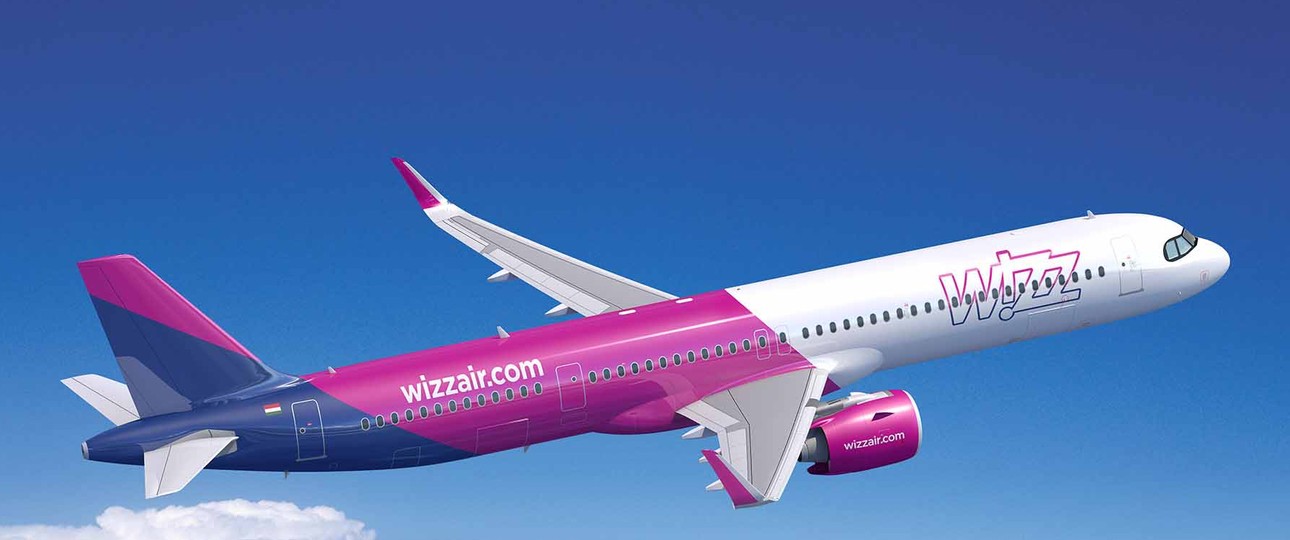 Airbus A321 XLR in den Farben von Wizz Air: Die Flieger werden ab 2023 ausgeliefert.