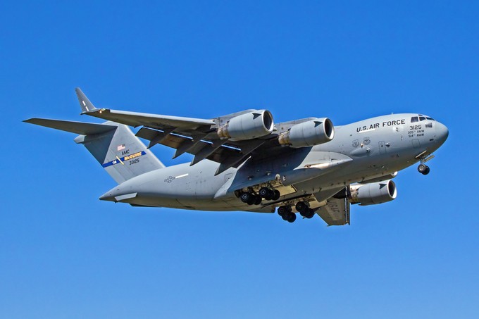 Eine Boeing C-17 Globemaster III der US Air Force.
