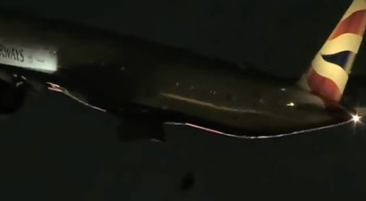 Abfallendes Rad: Das Flugzeug flog ohne Probleme bis ans Ziel in London. 