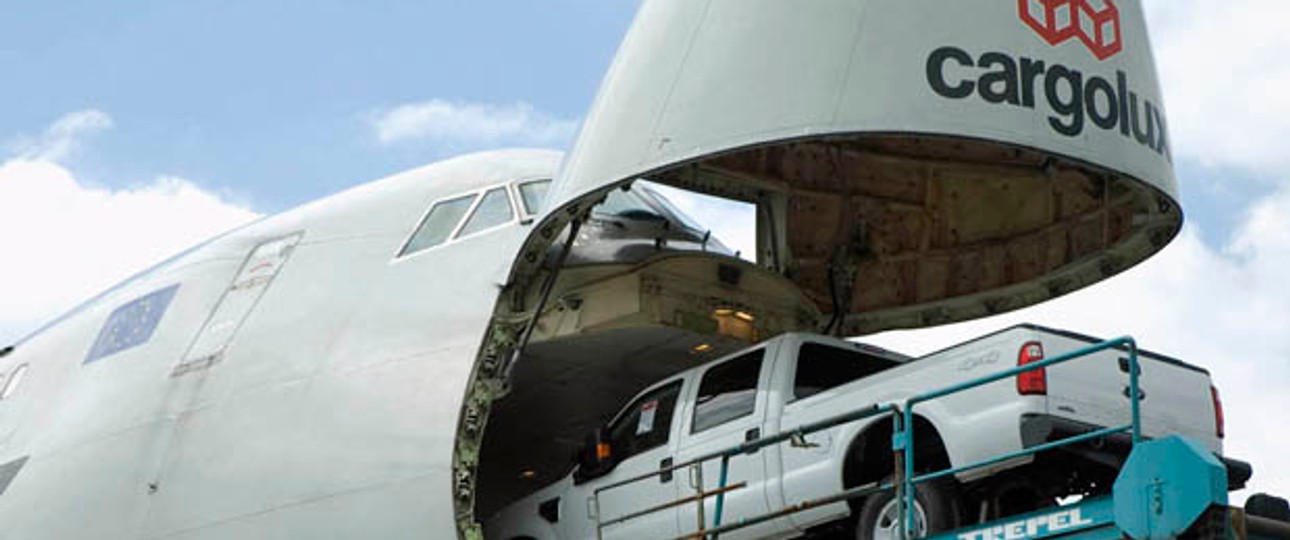 Boeing 747-400 von Cargolux: Der Jet wurde auf der linken Seite getroffen.