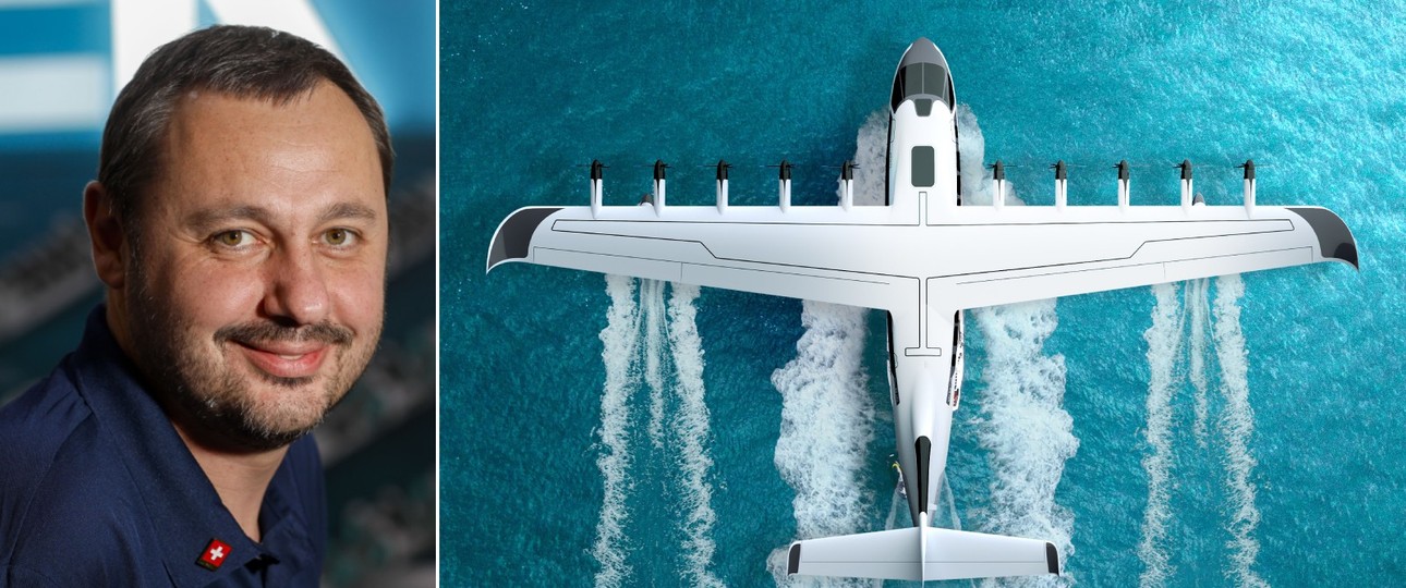 Jekta-Chef Georg Alafinov und eine Vorschau auf sein Flugzeug PHA-ZE 100: Schnell starten im Wasser.