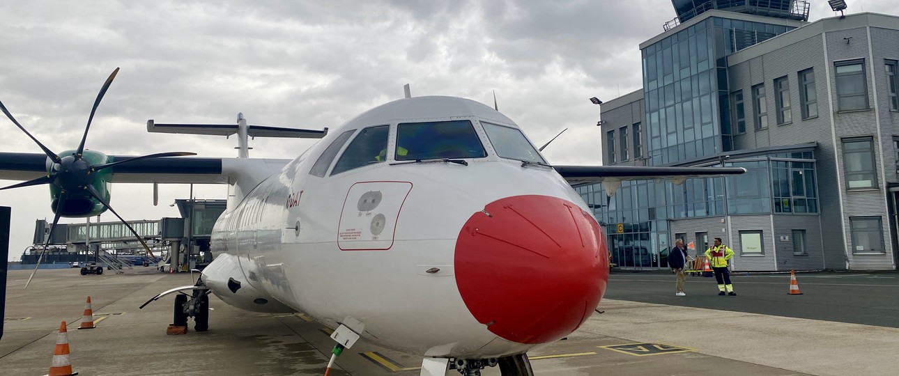 ATR 72 von DAT: Die dänische Fluglinie flog für Skyhub PAD.