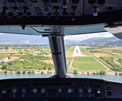 Anflug auf Ohrid: Der Flughafen wächst rasant.