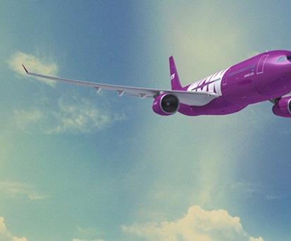 Airbus 330-300 von Wow Air: Das neue Flugzeug trägt die Kennzeichnung TF-GAY.