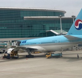 Flugzeug von Korean Air in Seoul: Mehr als zwei Drittel der Flotte sind am Boden.