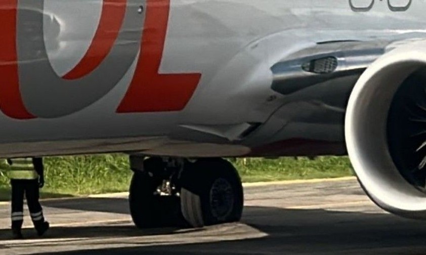 Boeing 737 Max von Gol: Die Maschine bleib im Asphalt stecken.