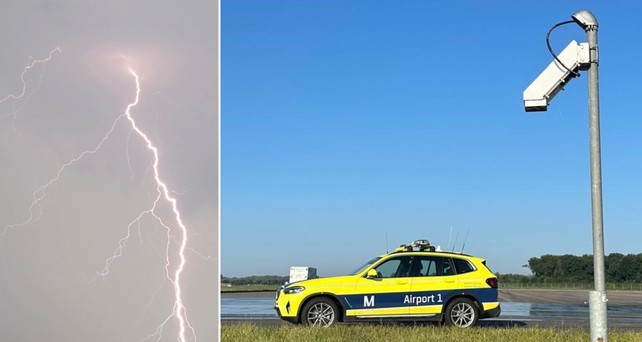 Blitze und eine Feldmühle am Flughafen München: Haben nicht alle Airports.