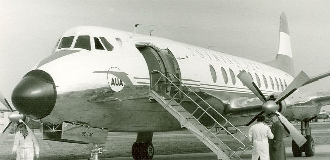 Vickers Viscount: Mit vier Maschinen diesen Typs startete Austrian Airlines seinen Betrieb.