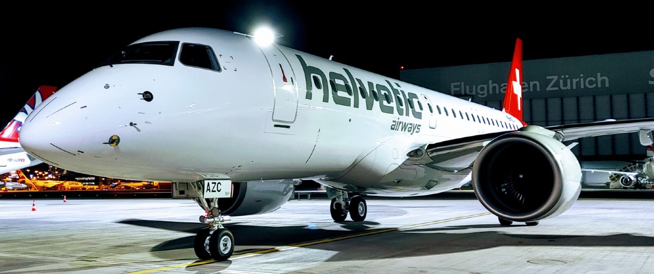 Embraer E190-E2 von Helvetic Airways: Interesse an größerem Flieger.