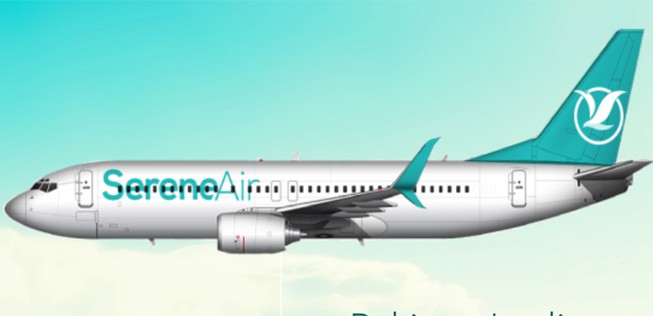 Flieger in den Farben von Serene Air: Schon bald soll es losgehen.