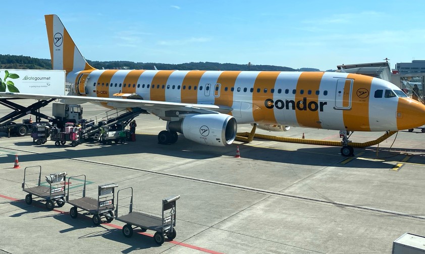 Condor-Jet am Airport Zürich: Wird auch im Sommer 2024 zu sehen sein.