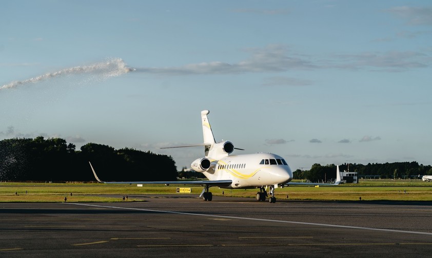 Dassault Falcon 900LX: Das Flugzeug mit der Kennung D-AFLY ist der jüngste Flottenzuwachs bei Luminar.