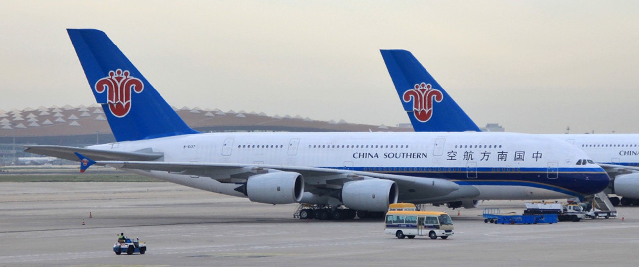 Airbus A380 von China Southern: Die Zeichen stehen auf Abschied.