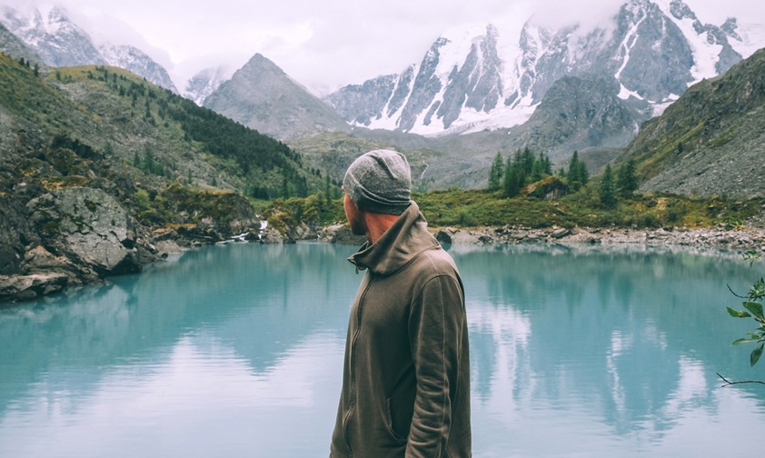Schöner Bergsee - aber wo liegt der bloß? Easyjet will weiterhelfen.