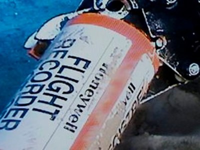 Deep down on the ground of the ocean: The flight data recorder.