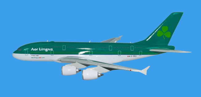 Airbus A380 in den Farben von Aer Lingus: noch gibt es das erst als Modell.