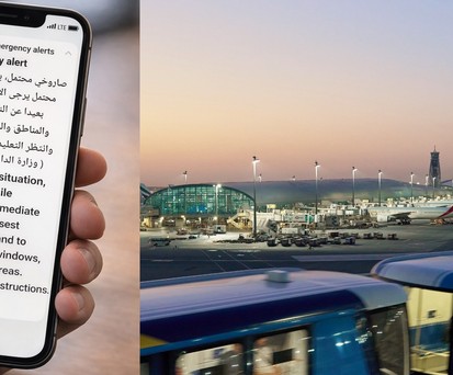 Alarm für Einwohnerinnen und Einwohner: Flughafen Dubai International.