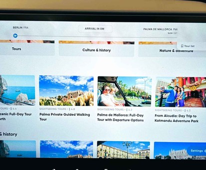 So sieht das testweise installierte neue Inflight Entertaiment von Discover Airlines aus.