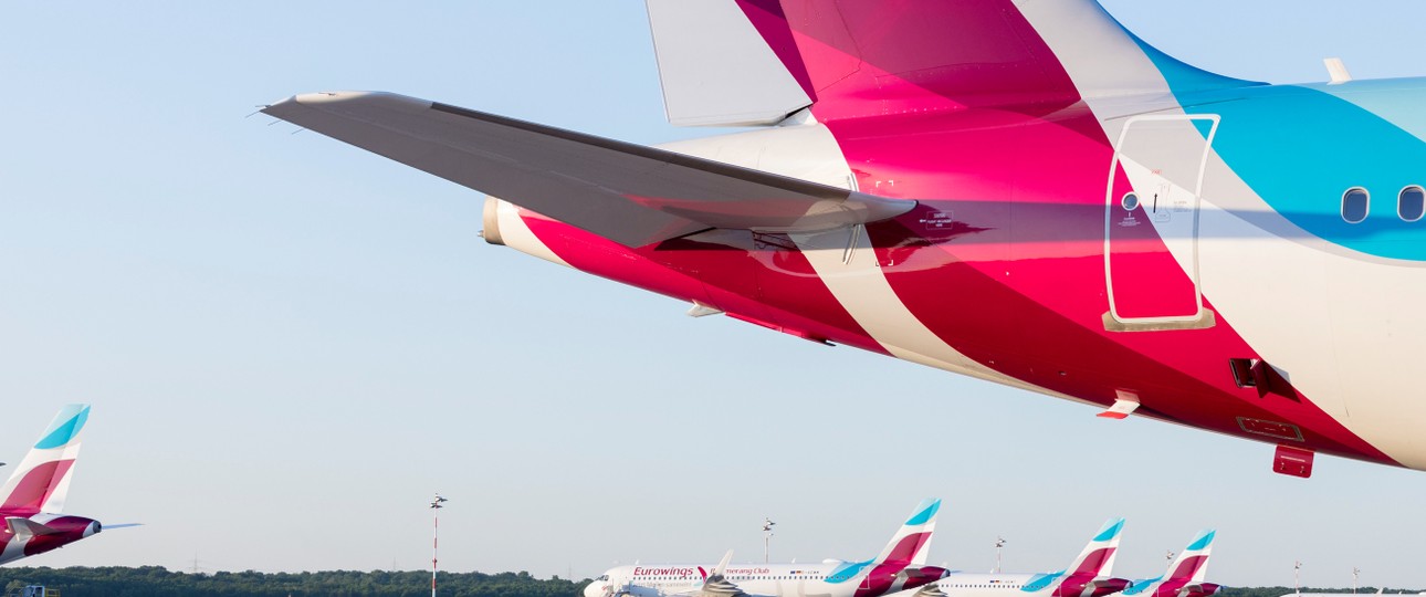 Flieger von Eurowings: Etliche werde am Boden bleiben.