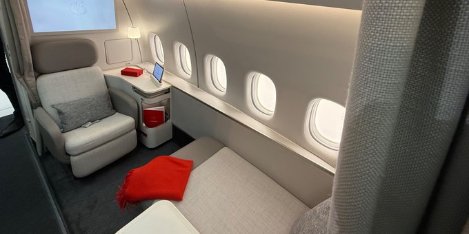 Sie ist fünf Fenster lang - so viel wie bei keiner anderen Fluglinie.