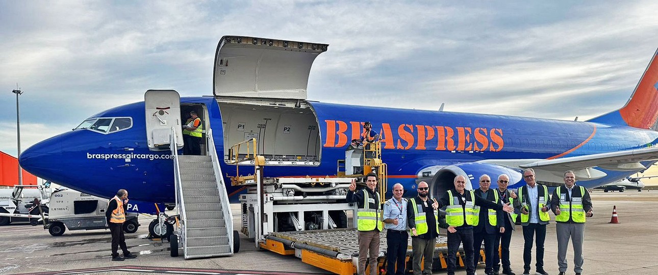 Team von Braspress Air Cargo: Die neue Airline hat ihren Erstflug absolviert.