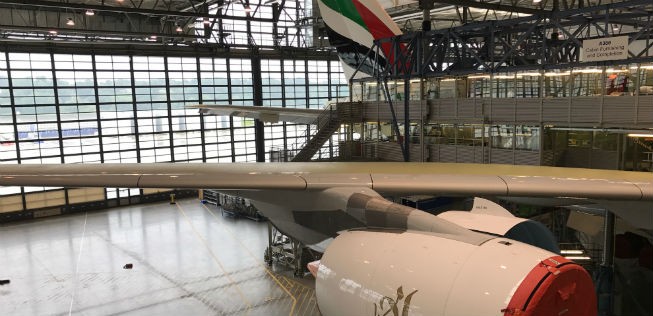 Produktion des A380 in Hamburg: Bald wird es hier leiser.
