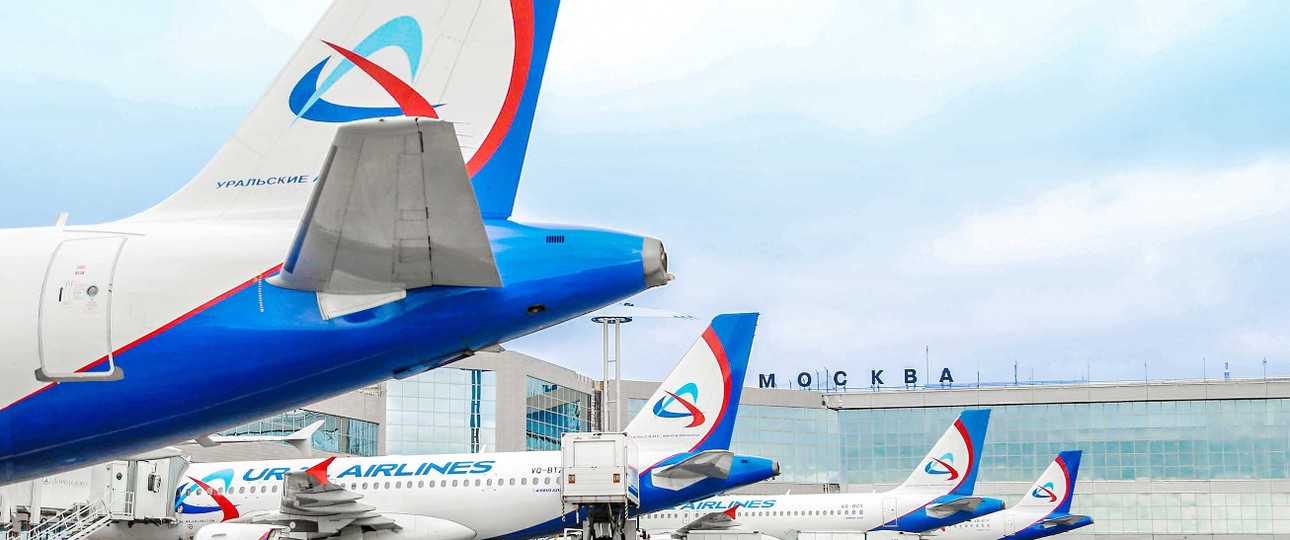 Flieger von Ural Airlines: Viele Jets nun in Russland registriert.